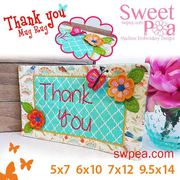 Thank You Mugrug - Machine Embroidery Design