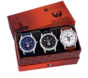 Armado AR-078BBW Combo Of 3 Stylish Analog Watch-For Men