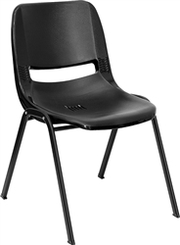 Black Stacking Chair at Chair and Table Factory