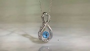 Blue Topaz Infinity necklace