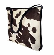 Fine Argentinian 'Hair Hide' Leather Tailored Shoulder Bag For $129