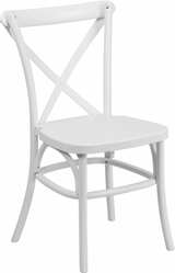 WHITE RESIN X BACK CHAIR