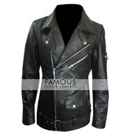 America Flag Women Black Motorcycle Leather Jacket