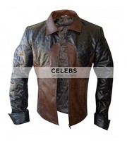 Criss Angel Brown Quilted Biker Leather Jacket
