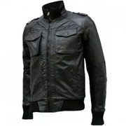 JUDGE DREDD KARL URBAN BLACK LEATHER JACKET