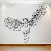 Buy Waterproof Vinyl Transfer Seated Angel Wall Sticker Online