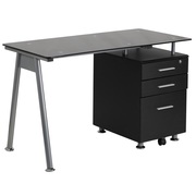 Black Glass Computer Desk Shop Online From Sanderline