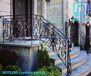 Crafted Wrought Iron Exterior Artistic Railings