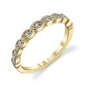 Buy Yellow Gold & Diamond Stackable Wedding Band - Fiona