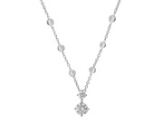 Buy 14K White Gold Diamond Drop Pendant