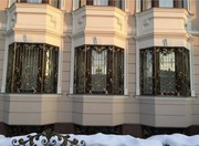 Custom decorative hand-forged iron window grilles 