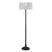 Serena d’italia Tiffany Jeweled 60 in. Bronze Floor Lamp