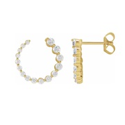 LAST ONE! 7/8 CTW Diamond Front-Back Earrings