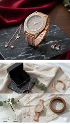 Watch with Crystal Band